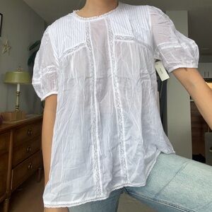 NWT Wilfred Wallflower Blouse in White